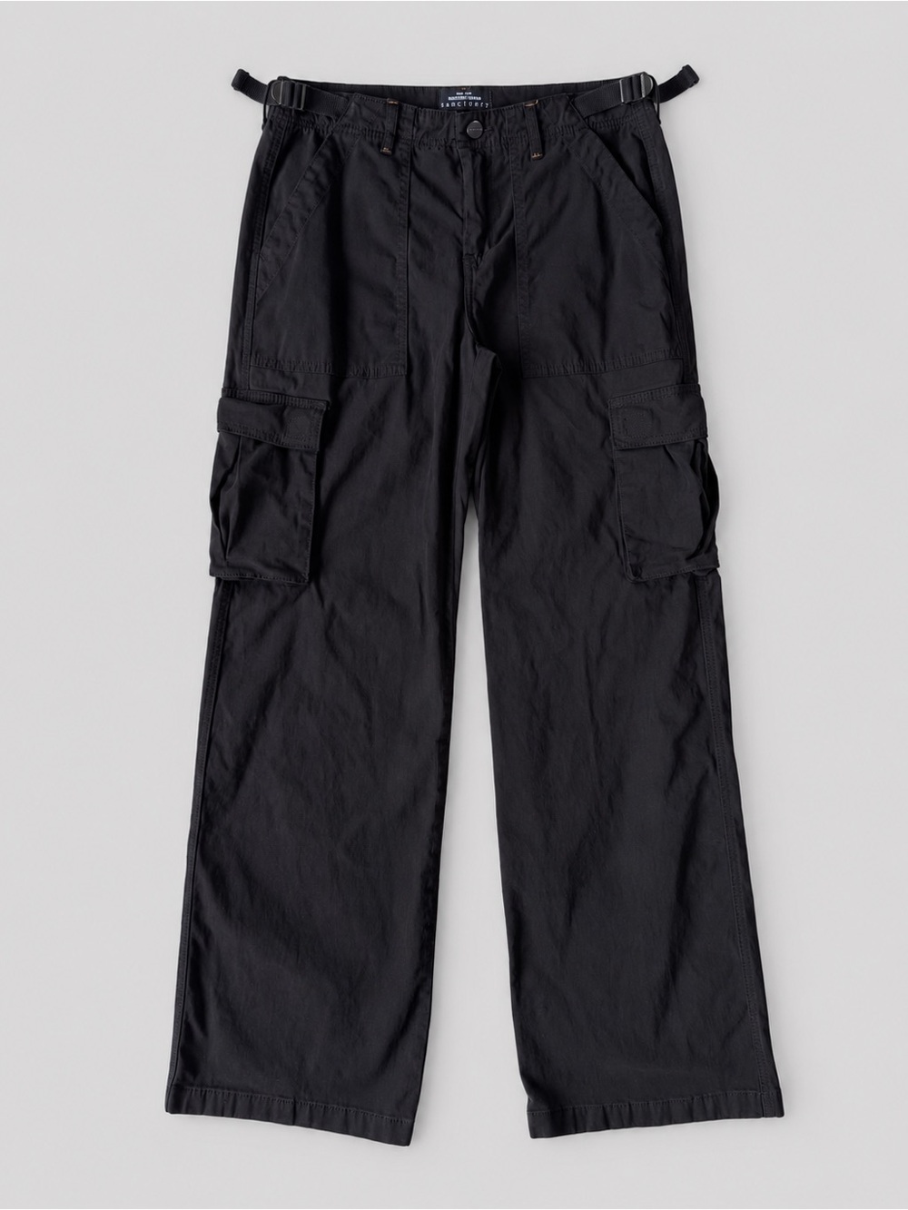 Sanctuary Woman Black Cargo Utility Relax Wide Leg Pants XS Contemporary Preppy